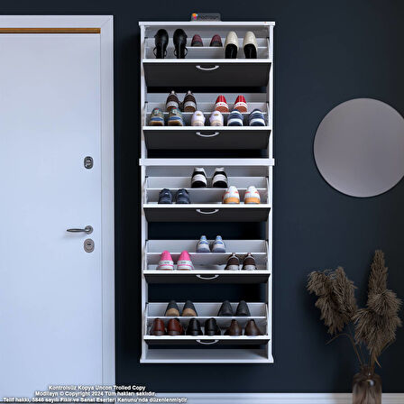 Modilayn VARBİ UMAY' 2 Li Asma Antre 72x 193x 26 cm 5 Düşer Kapak 10 GözAyakkabılık