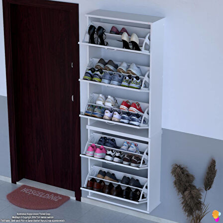 Modilayn VARBİ UMAY' 2 Li Asma Kapı Önü 72x193x26 cm’ lik 5 Düşer Kapak 10 Göz Bölmeli Ayakkabılık