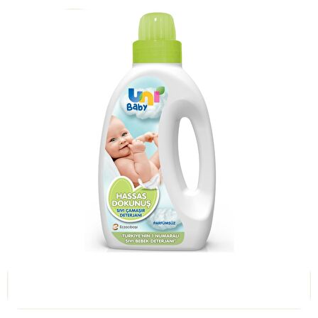 Uni Baby Çamaşır Deterjanı Sensitive 1500ML Hassas Dokunuş (Yeşil) (2 Li Set)