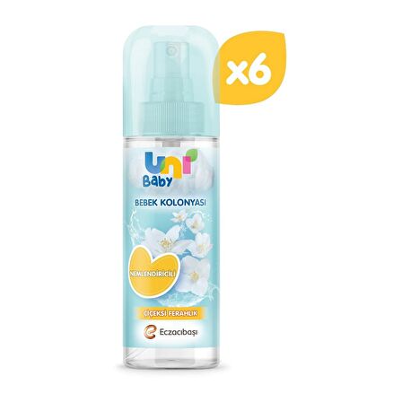 Uni Baby Kolonya Çiçeksi Kokular 150 ml x 6 Adet