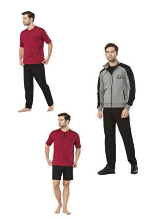 Erkek Pijama 5'li Set Takım Pc.7205