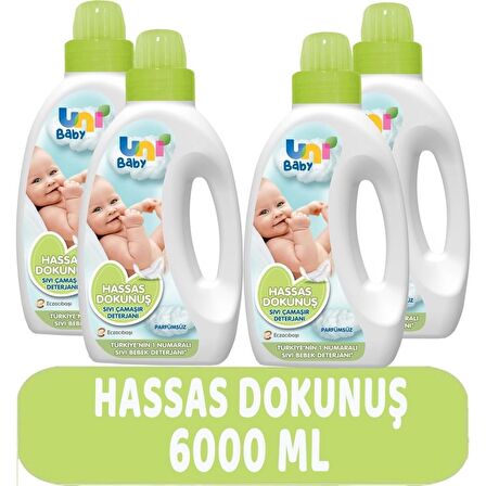 Uni Baby Çamaşır Deterjanı Sensitive 1500ML Hassas Dokunuş 4 Adet