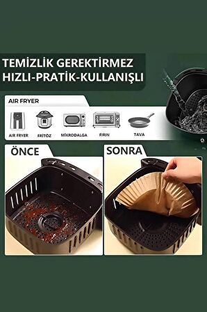 Airfryer Pişirme Kağıdı Hava Fritözü Yağ Geçirmez Kalıp Uyumlu Pratik Kullan