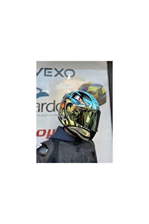 Rapıd 2 Neo Mavi-mor Kask Gold Vizör -mtn1