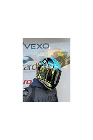 Rapıd 2 Neo Mavi-mor Kask Gold Vizör -mtn1