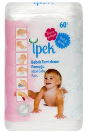 Ipek Maxi Bebek Temizleme Pamugu 60 Li 12 Adet