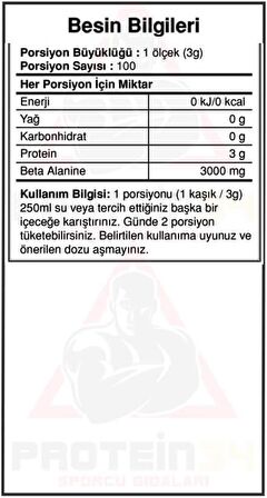 Bigjoy Beta Alanine Powder 300 Gr Aromasız