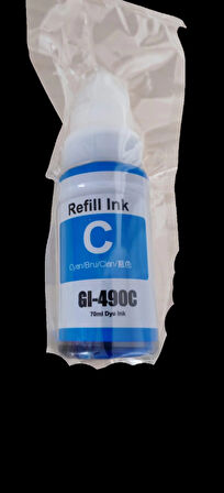Canon Pixma GI-490 C Mavi Muadil Mürekkep