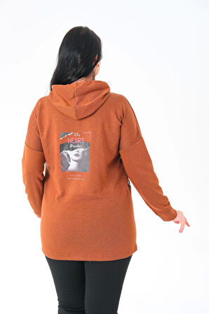 Büyük Beden Kapüşonlu Sweatshirt