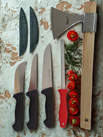 Sürmene El Yapımı Plastik Sap Kasap Kurban Et Doğrama Kırma Seti