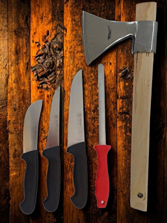 Sürmene El Yapımı Plastik Sap Kasap Kurban Et Doğrama Kırma Seti