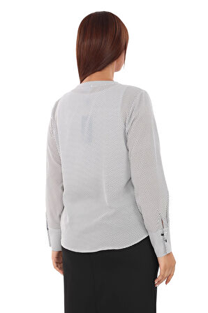 Puantiyeli Büyük Beden Klasik Gömlek