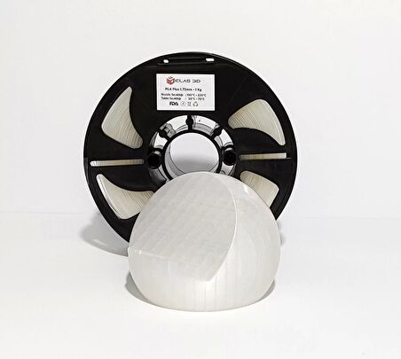 Elas 1.75 Mm Şeffaf Pla Plus Filament 1Kg