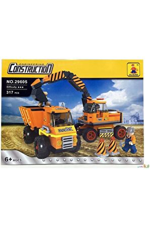 Ausini İnşaat Araçları Lego Construction Set 317 Parça Lego