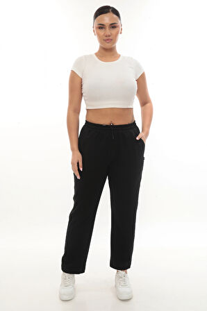 Rahat Kalıp Büyük Beden Kadın Cotton Eşofman Altı