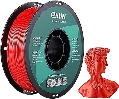 eSUN Silk PLA 3D Printer Filament Kırmızı