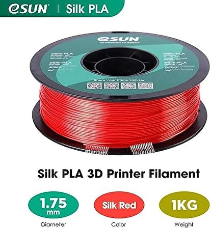 eSUN Silk PLA 3D Printer Filament Kırmızı