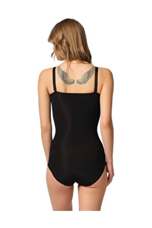 Lazer Kesim Çift Kat Slip Boy Korse Siyah 2821