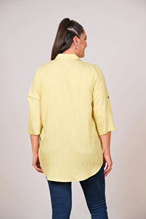 Büyük Beden Viskon Kadın Gömlek