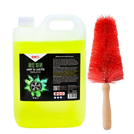Neon Jant & Lastik Temizleyici 5 Lt.  + Jant Temizleme Fırçası