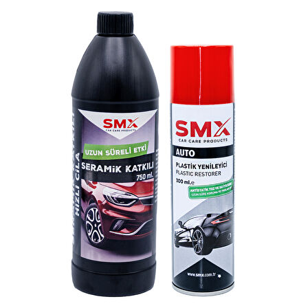 Seramik Katkılı Hızlı ve Pratik Cila 750ml.+ Tampon & Plastik Yenileyici 300 Ml