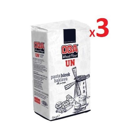 Oba Buğday Unu 3x5 KG | Toplu Pasta ve Börek Unu