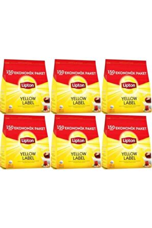 Lipton Yellow Label Demlik Poşet Siyah Çay 6x150'li 