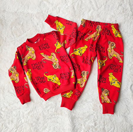 Lion King Mevsimlik Pamuklu Pijama Takımı