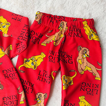 Lion King Mevsimlik Pamuklu Pijama Takımı