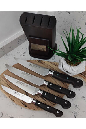 Sürbisa Ahşap Standlı 61502 Ym 4'lü Bıçak Seti