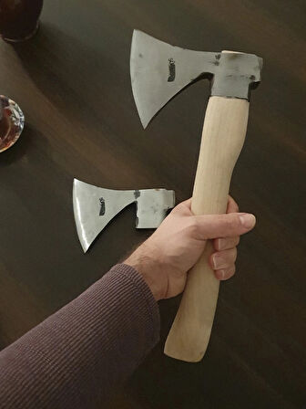 Survival El Baltası - Kısa Saplı Kamp Baltası - Yüksek Karbon Çelik Outdoor