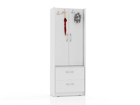 ABRE vm-348 BEYAZ VESTİYER PORTMANTO AYAKKABILIK