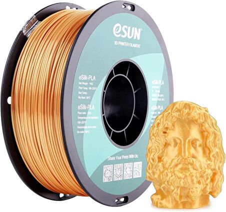 eSUN Silk PLA 3D Printer Filament Gold