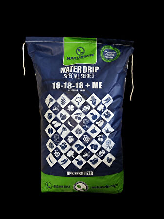 NATURWIN NPK 18-18-18+Me Water Drip Damlama Gübresi 25 Kg.