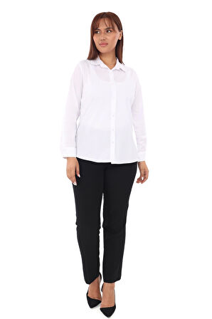 Cotton Klasik Büyük Beden Ofis Gömlek