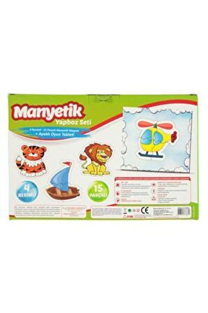 EĞİTİCİ MANYETİK YAPBOZ PUZZLE SETİ 4 RESİM 15 PARÇA