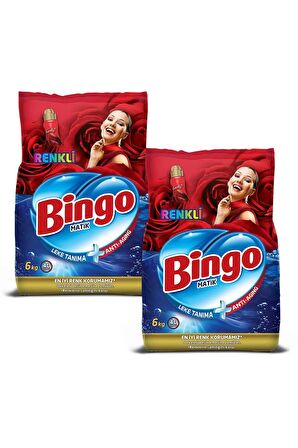 Bingo Matik Toz Çamaşır Deterjanı Renkli 6 Kg - 2 Li Paket