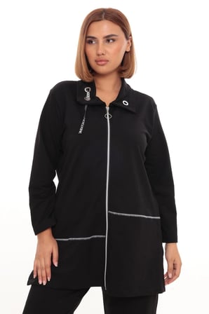 Büyük Beden Hırka Sweatshirt & Pantolon İkili Takım Kadın