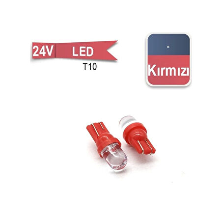 Ampul 24v T-10 Led Fariçi Kırmızı