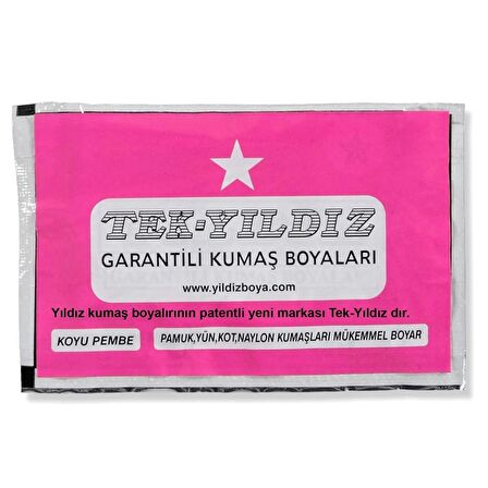 Yıldız Kumaş Boyası Koyu Pembe Renk