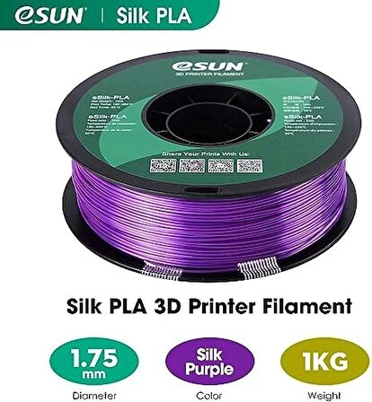 eSUN Silk PLA 3D Printer Filament Purple