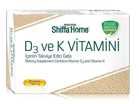 Shiffa Home D3 Ve K Vitamini - 30 Kapsül