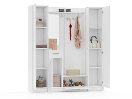 ABRE vm-343637 BEYAZ VESTİYER PORTMANTO AYAKKABILIK