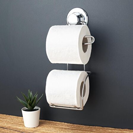 Vakumlu Tuvalet Kağıdı Askısı Yedekli 2 li