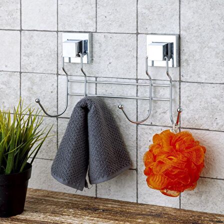 Banyo Havlu Askısı 4'lü Paslanmaz Krom EasyFix