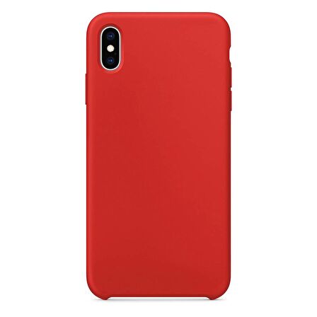 Apple iPhone XS Altı Açık Liquit Lansman Silikon Bayrak Kırmızısı