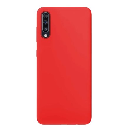 Samsung Galaxy A70 İnce Mat Silikon Kılıf Kırmızı