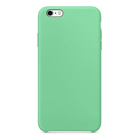 Apple iPhone 6 Altı Açık Liquit Lansman Silikon Mint Yeşil