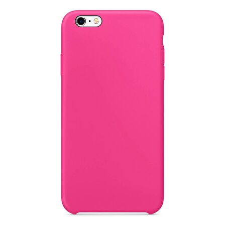 Apple iPhone 6S Altı Açık Liquit Lansman Silikon Şeker Pembesi