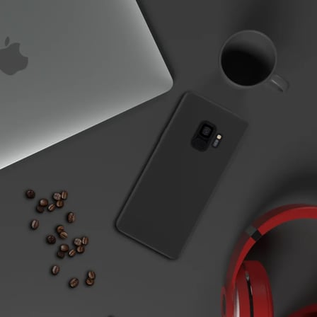 Samsung Galaxy S9 İnce Mat Silikon Kılıf Siyah